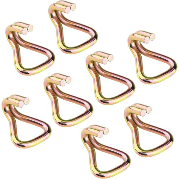 8X Heavy Duty Double J Hooks For Strap Maximum Breaking Strength 1000Kg Ratchet Wrenches