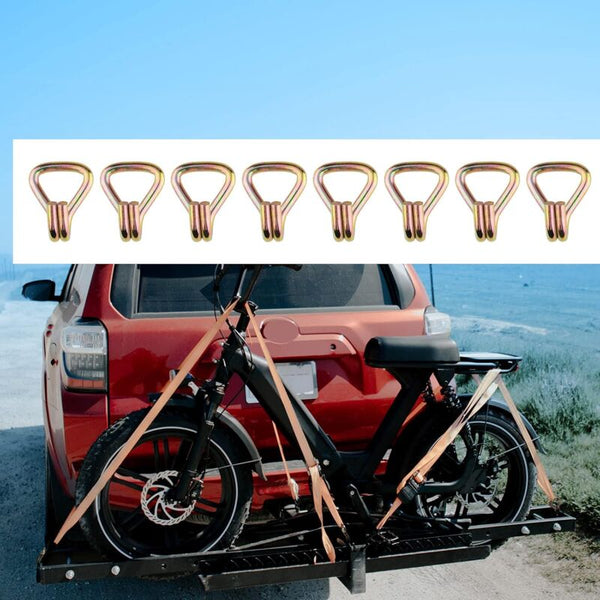 8X Heavy Duty Double J Hooks For Strap Maximum Breaking Strength 1000Kg Ratchet Wrenches