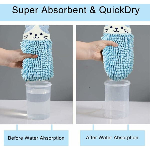 Cute Animal Hanging Hand Towel Soft And Plush Microfiber Quick Dry Absorbent Towels With Loop For Towels & Washcloths