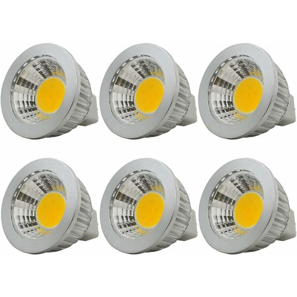 6X Mr16 3W Led Bulb Dc 12V 2700K Warm White 210Lm 90 Beam Light Bulbs