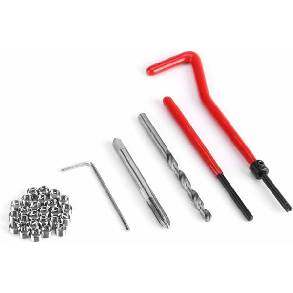 30 Pcs M5/M6/M8 Thread Repair Insert Kit Hand Tool Set Compatible For Engine And Other Automotive Repair[M8] Other Repair Kits & Tools