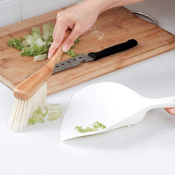 Mini Dustpan 2 Pack Portable Wooden And Brush Small Multi Function Broom For Sofas Desk Keyboards Car Dusters