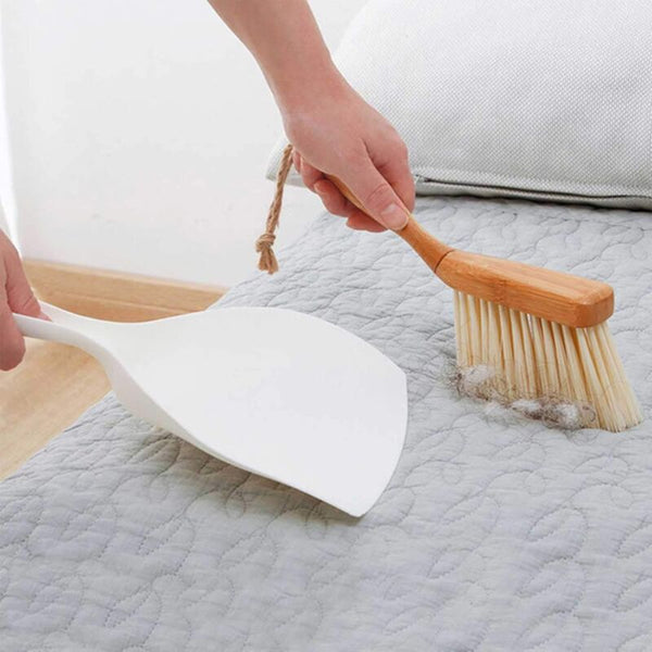 Mini Dustpan 2 Pack Portable Wooden And Brush Small Multi Function Broom For Sofas Desk Keyboards Car Dusters
