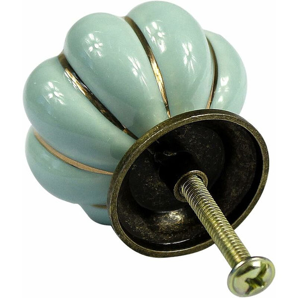 10 Pcs Style Ceramic Pumpkin Cabinet Knobs Dresser Cupboard Drawer Pull Handles Light Blue Cabinet Pulls
