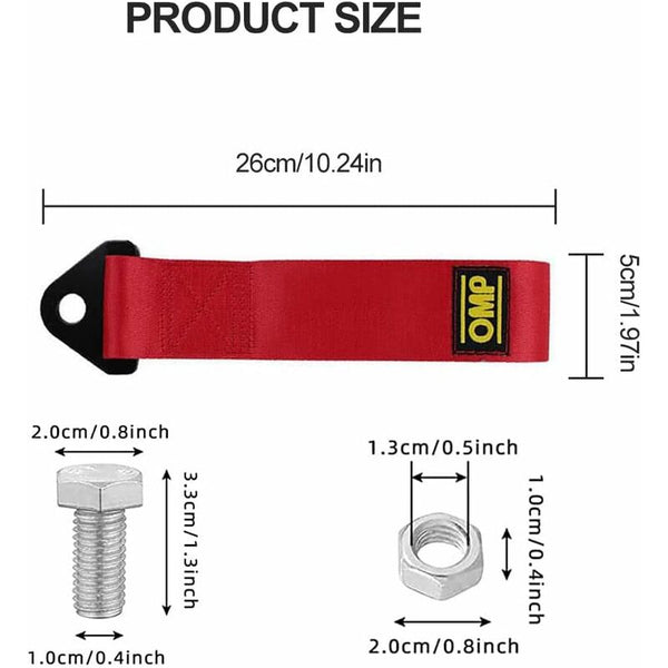 Car Tow Roperacing Strapauto Ropesracing Ropenylon Ropesfor Vehicle Front Rear Bumper1pc Bike Tow Ropes