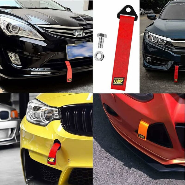Car Tow Roperacing Strapauto Ropesracing Ropenylon Ropesfor Vehicle Front Rear Bumper1pc Bike Tow Ropes