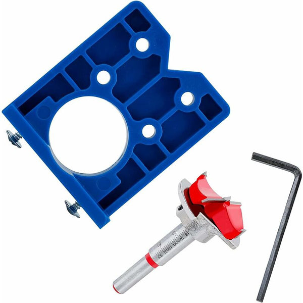 1 Pcs Hinge Jig Drill Bit Sets Hole Locator Bits Drilling For Hinges (35Mm + Set) Drill Bits