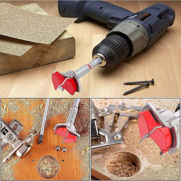 1 Pcs Hinge Jig Drill Bit Sets Hole Locator Bits Drilling For Hinges (35Mm + Set) Drill Bits