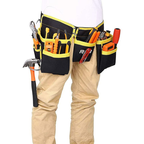 Tool Belt With 11 Pockets Waterproof Oxford Fabric Holder Adjustable Straps For Electricians Carpenters Tool Bags Belts & Pouches