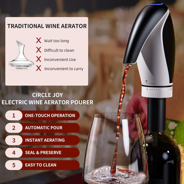 Electric Wine Aerator Pourer Rechargeable 3 In 1 Decanter Dispenser Preserver Penguin Shape Gifts For Lovers Decanters