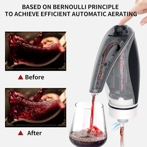 Electric Wine Aerator Pourer Rechargeable 3 In 1 Decanter Dispenser Preserver Penguin Shape Gifts For Lovers Decanters