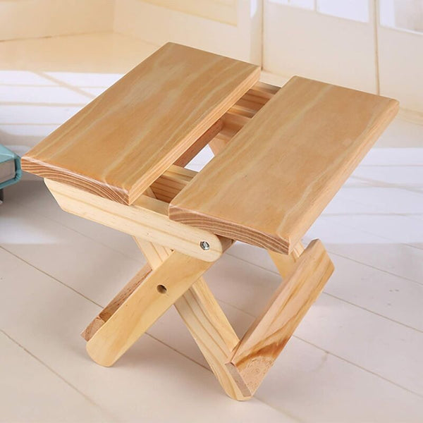Solid Wood Folding Step Stool For Home Play Fishing Garden 24X19x17.8 Cm Chairs & Seats
