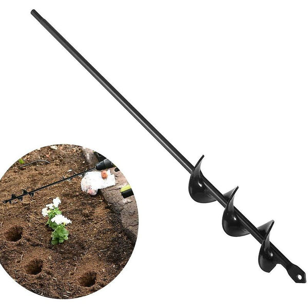 Garden Auger Drill Bit 4X45cm Practical Planting Tool For Bedding Bulb Seedlings Spiral Post Hole Diggers & Augers