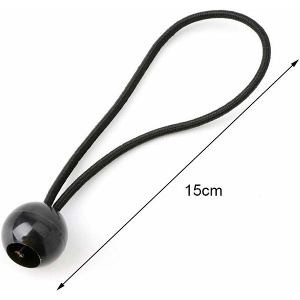 12 Pcs Black Tarpaulin Bungees Balls Cord For Banner Tarpaulins Pavilions Tents Hooks Ropes Cords & Slings