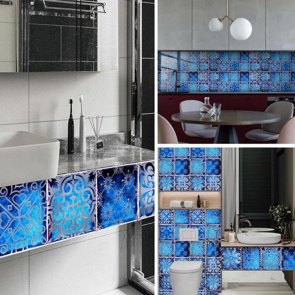 10 Pcs Wall Tile Stickers Self Adhesive Wallpaper For Kitchen Living Room Bathroom Home Decor 20X20cm Wall Stickers