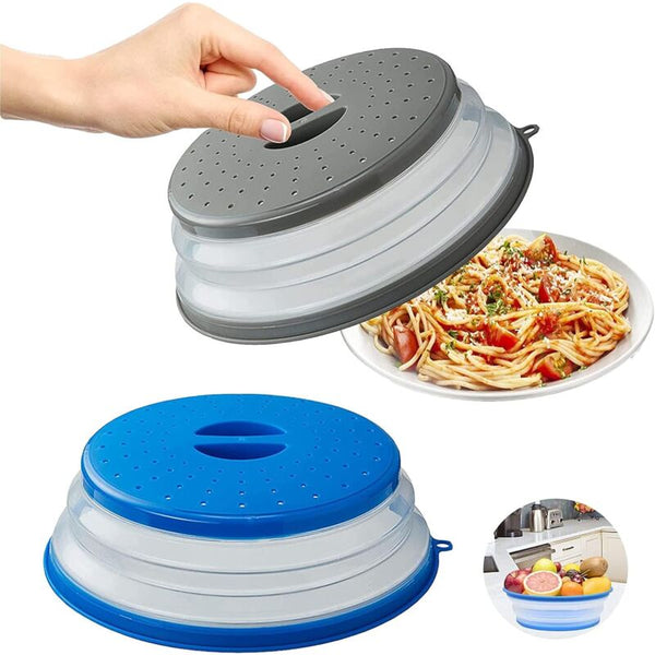 Foldable Microwave Cover 2 Pieces Food Heating Splatter With Steam Microwaves