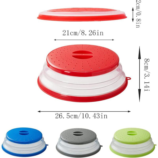 Foldable Microwave Cover 2 Pieces Food Heating Splatter With Steam Microwaves