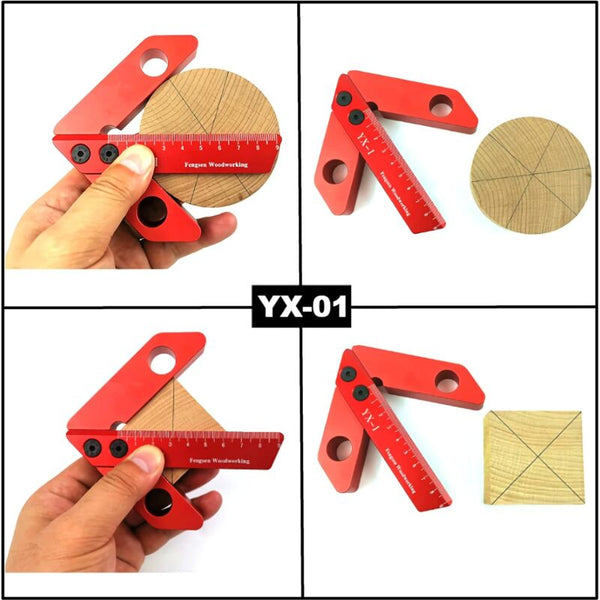 Woodworking Measuring Tool Line Gauge Center 45/90 Degree Right Angle Carpenter Ruler Other Measuring & Layout Tools