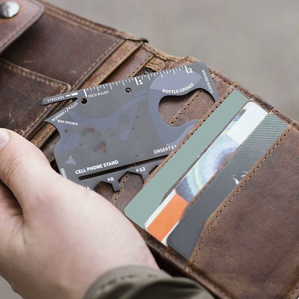 Multi Tool18 In Multifunction Card Holder Stainless Steel Pocket Gadget Bottle Opener Men Multi Tools
