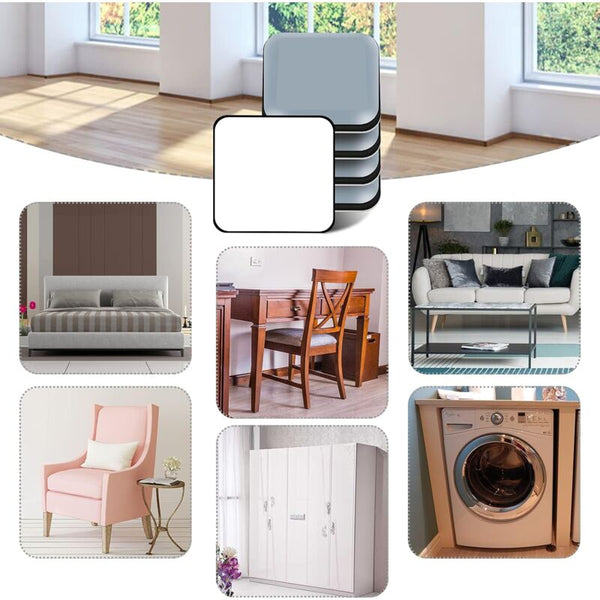 Furniture Sliders 16 Pieces Ptfe Teflon Square Self Adhesive Suitable For Smooth Floors And Carpets Furniture Parts