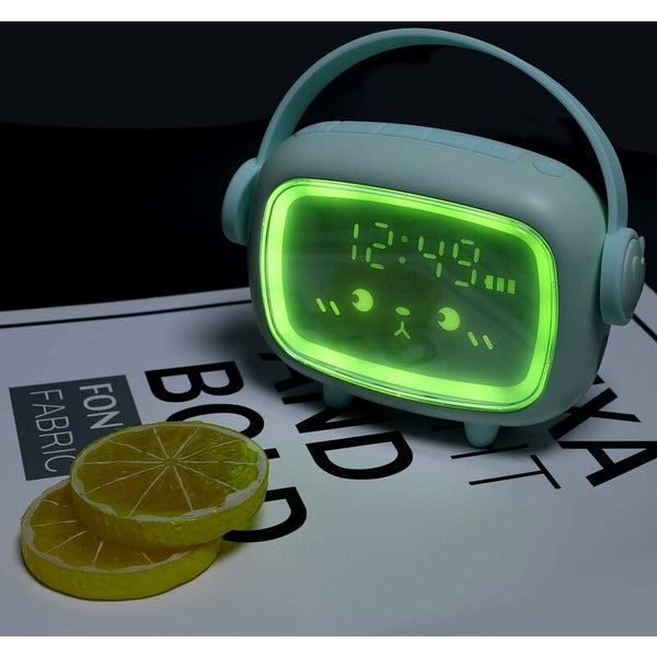 Kids Digital Alarm Clock For Girls Boys Angel With Lights And Snooze Function (Green) Alarm Clocks & Clock Radios