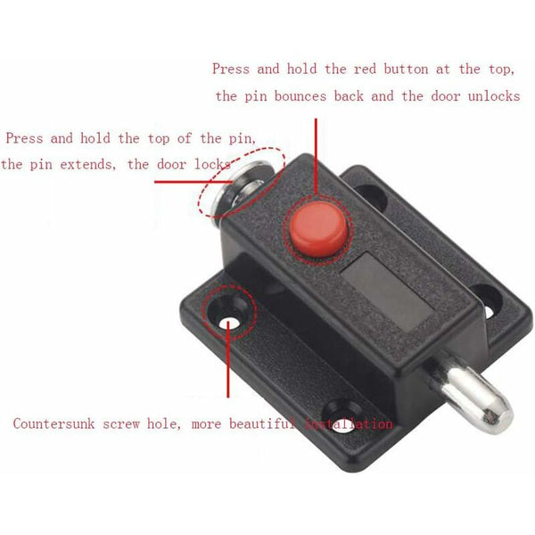 4Pcs Spring Loaded Cabinet Door Latches With Screws Door Locks & Lock Mechanisms