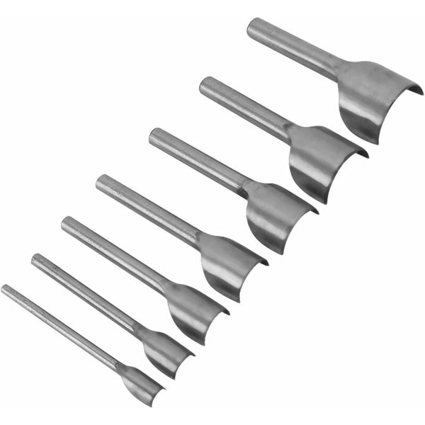 7 Pcs Half Round Diy Leather Craft Tools Arc Shape Belt End Cutter Strap Semicircle Punch (10 40Mm) Other Leather Tools