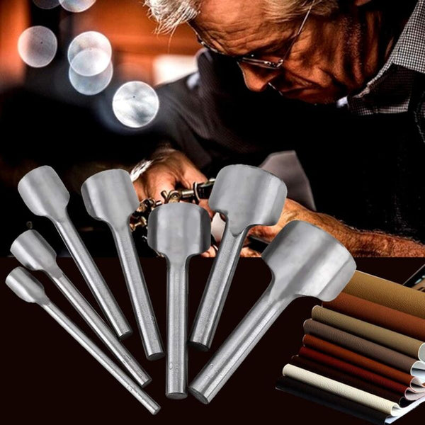 7 Pcs Half Round Diy Leather Craft Tools Arc Shape Belt End Cutter Strap Semicircle Punch (10 40Mm) Other Leather Tools
