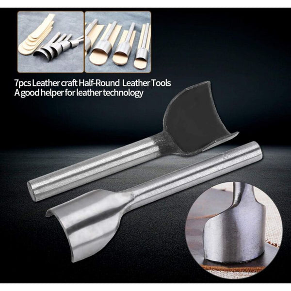 7 Pcs Half Round Diy Leather Craft Tools Arc Shape Belt End Cutter Strap Semicircle Punch (10 40Mm) Other Leather Tools