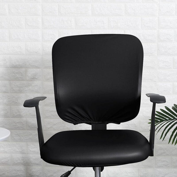 Pu Office Chair Seat Cover Waterproof Stretchable Removable Protector Slipcovers