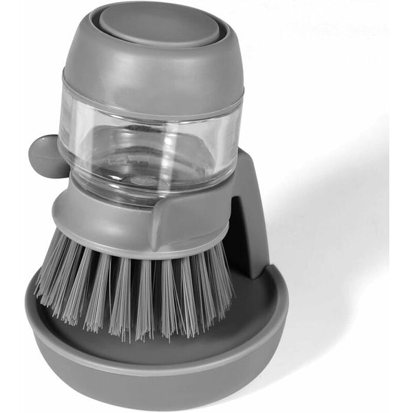 Soap Dispensing Dish Brush For Kitchen Cleaning Gray Soap Dishes & Dispensers