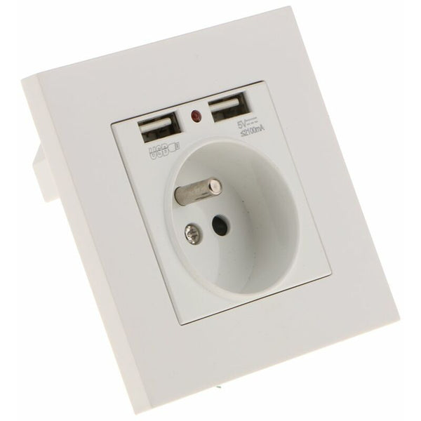 Sharplace Wall Socket Dual Usb 5V/2100Ma Port Convenient And Easy To Manage Electrical Sockets