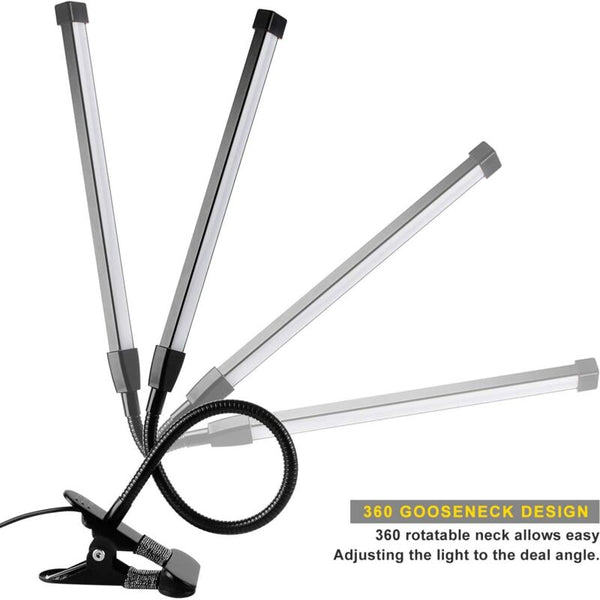 8W Dimmable Usb Desk Lamp With 3 Modes (Cool/Warm/Natural) 10 Brightness Levels Led For Office Education Lamps