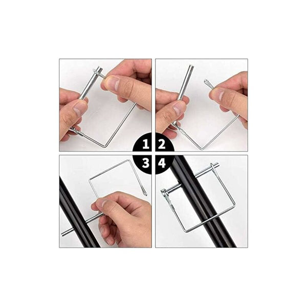 12 Pcs Square Locking Pin 5/16 Inch (8Mm) High Quality Galvanized Carbon Steel Safety Self For Tractor Farm Screws & Bolts