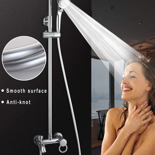 2M Extra Long Smooth Chrome Shower Hose (G1/2) Shower Hoses