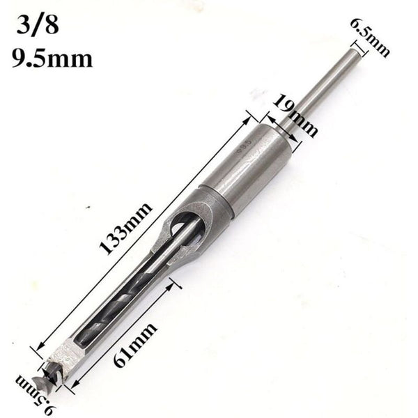 4 Pcs Chisel Set Square Hole Drill Bits Steel Hollow Woodworking Tools (1/4 1/2 5/16 3/8 Inch) Other Woodworking Equipment