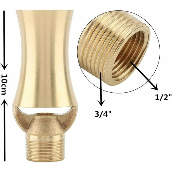 Brass Ice Tower Pond Waterfall Cedar Fountain Spray Nozzle Head Adjustable Shape Basin Flow Sprinkler Fountains
