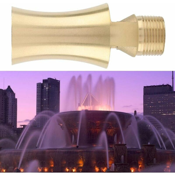 Brass Ice Tower Pond Waterfall Cedar Fountain Spray Nozzle Head Adjustable Shape Basin Flow Sprinkler Fountains