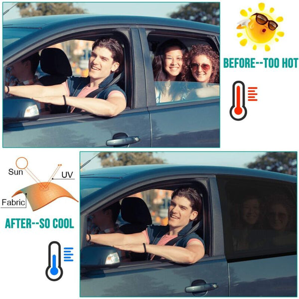 Baby Car Sun Shade 2 Pieces Sock By Blocking Uv Rays Protecting From Children And Pets (Black) (Xl) Sun Visors