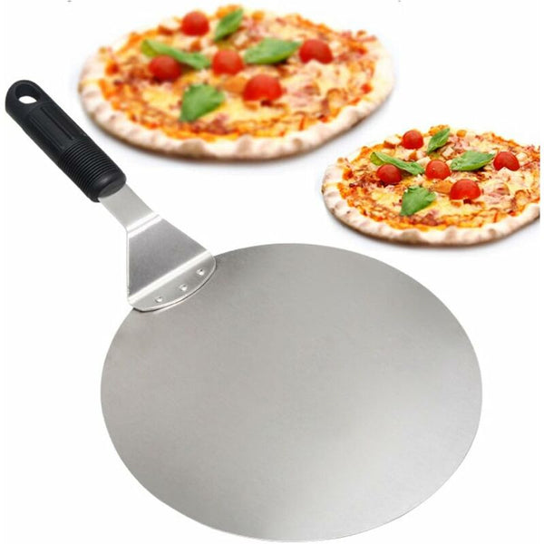 Round Stainless Steel Pizza Peel With Non Slip Handle Ideal For Cakes Pizzas Pies Pizza Paddles