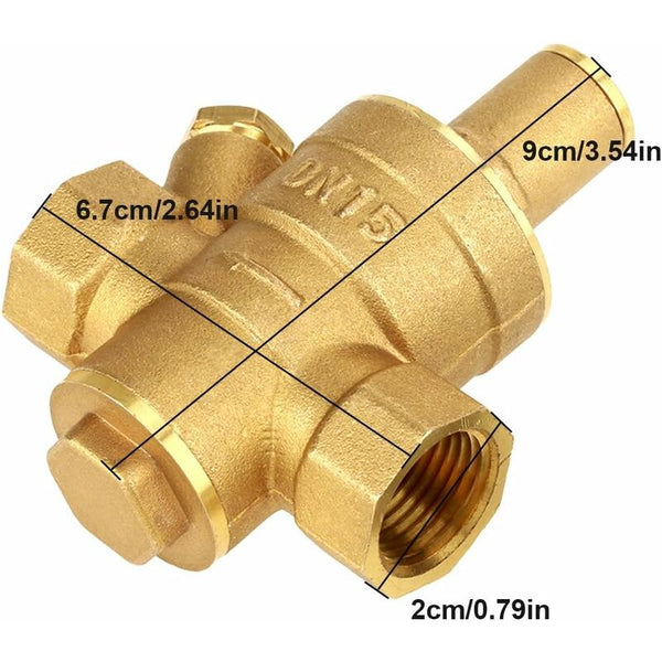 Water Pressure Regulator Reducer With Dn15 Brass Measuring Meter Water Pumps & Pressure Tanks