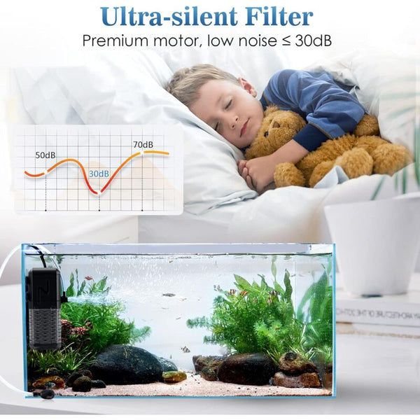 600L/H Internal Aquarium Filter For Tanks Up To 200L Aquariums