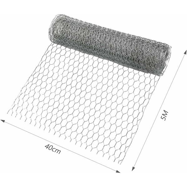 Galvanized Hexagonal Chicken Wire 400Mm X 5M For Craft Projects Gardening Home Decor Crafting Tools