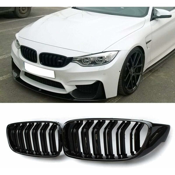 Car Front Grille Gloss Black Bumpers