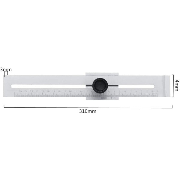 0 200Mm/0 250Mm Screw Cutting Marking Gauge For Woodworking Carbon Steel Measurement 0.1Mm Calibration Tool (250Mm) Other Woodworking Equipment