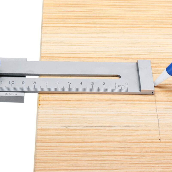 0 200Mm/0 250Mm Screw Cutting Marking Gauge For Woodworking Carbon Steel Measurement 0.1Mm Calibration Tool (250Mm) Other Woodworking Equipment
