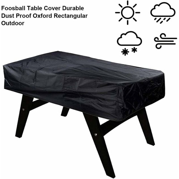 Heavy Duty Oxford Foosball Table Cover Waterproof Dustproof Black 165X115x48cm Outdoor Furniture Covers