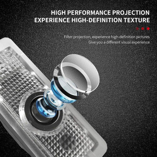 2 Pcs Door Light Entry Lighting Projection Car Projector For A1 / A3/ A4/ A5/ A6/ Q3/ Q5/ Q7/ A7/ A8/ R8 Interior Lights
