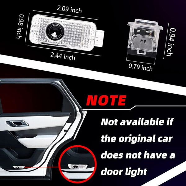 2 Pcs Door Light Entry Lighting Projection Car Projector For A1 / A3/ A4/ A5/ A6/ Q3/ Q5/ Q7/ A7/ A8/ R8 Interior Lights