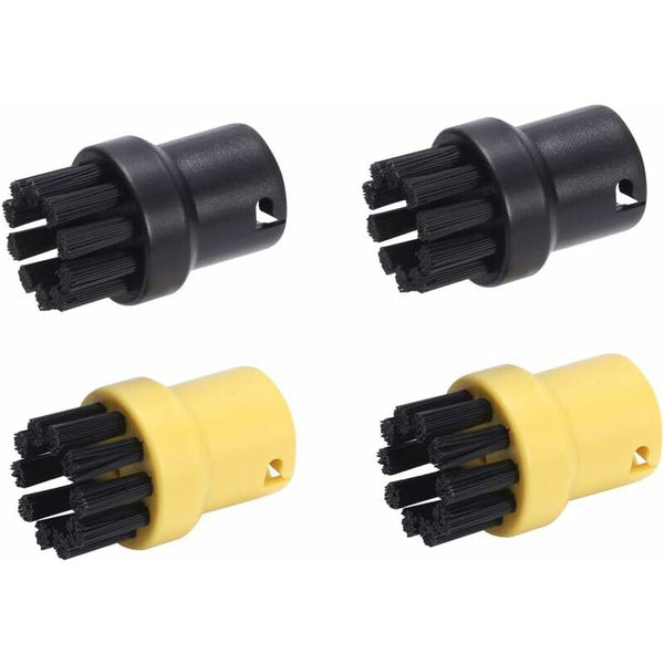 Brass Wire Round Brush Set For Karcher Sc1 Sc2 Ctk10 Ctk20sc3 Sc4 Sc5 Steam Cleaner (2 Black Yellow) Cleaning Brushes